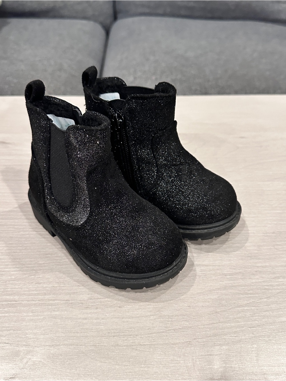 George Black Glitter Chelsea Boots for Kids